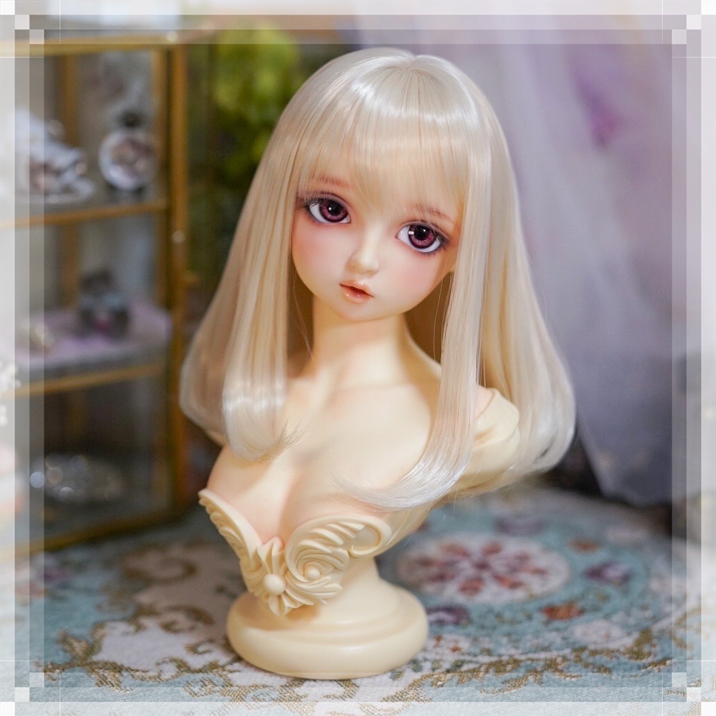 【Mint Star】ワンカールミディアム ドール用ウィッグ 9インチ