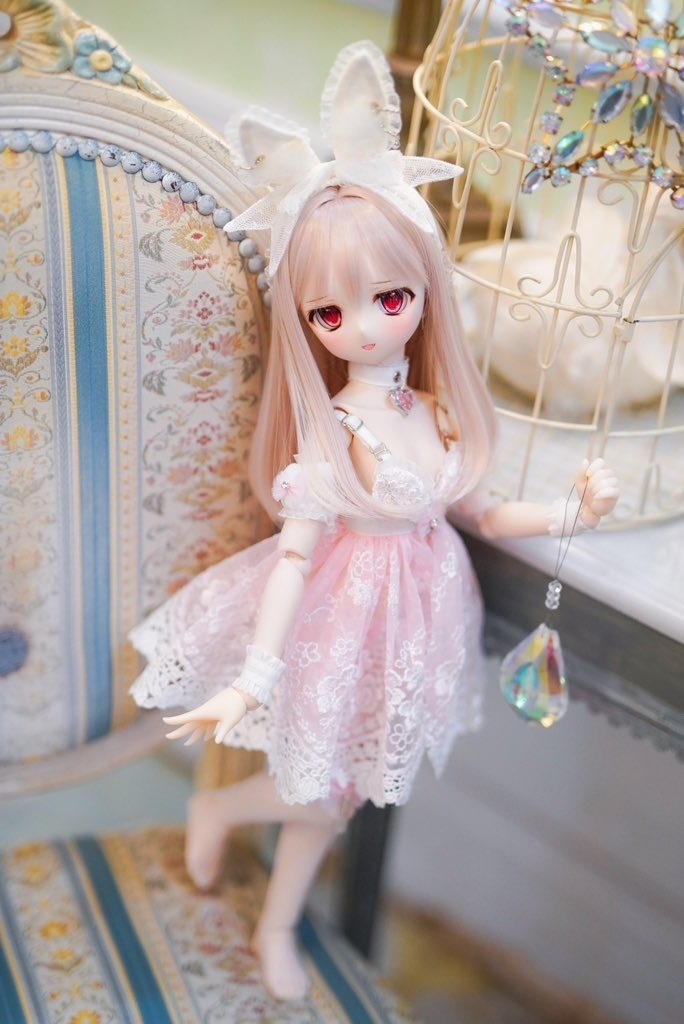 【Mint Star】ワンカールミディアム ドール用ウィッグ 9インチ