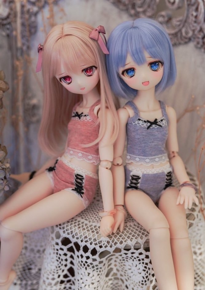 【Mint Star】ワンカールミディアム ドール用ウィッグ 9インチ