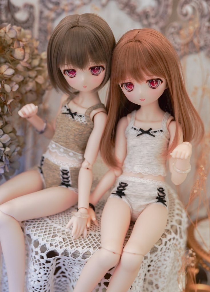 【Mint Star】ワンカールミディアム ドール用ウィッグ 9インチ