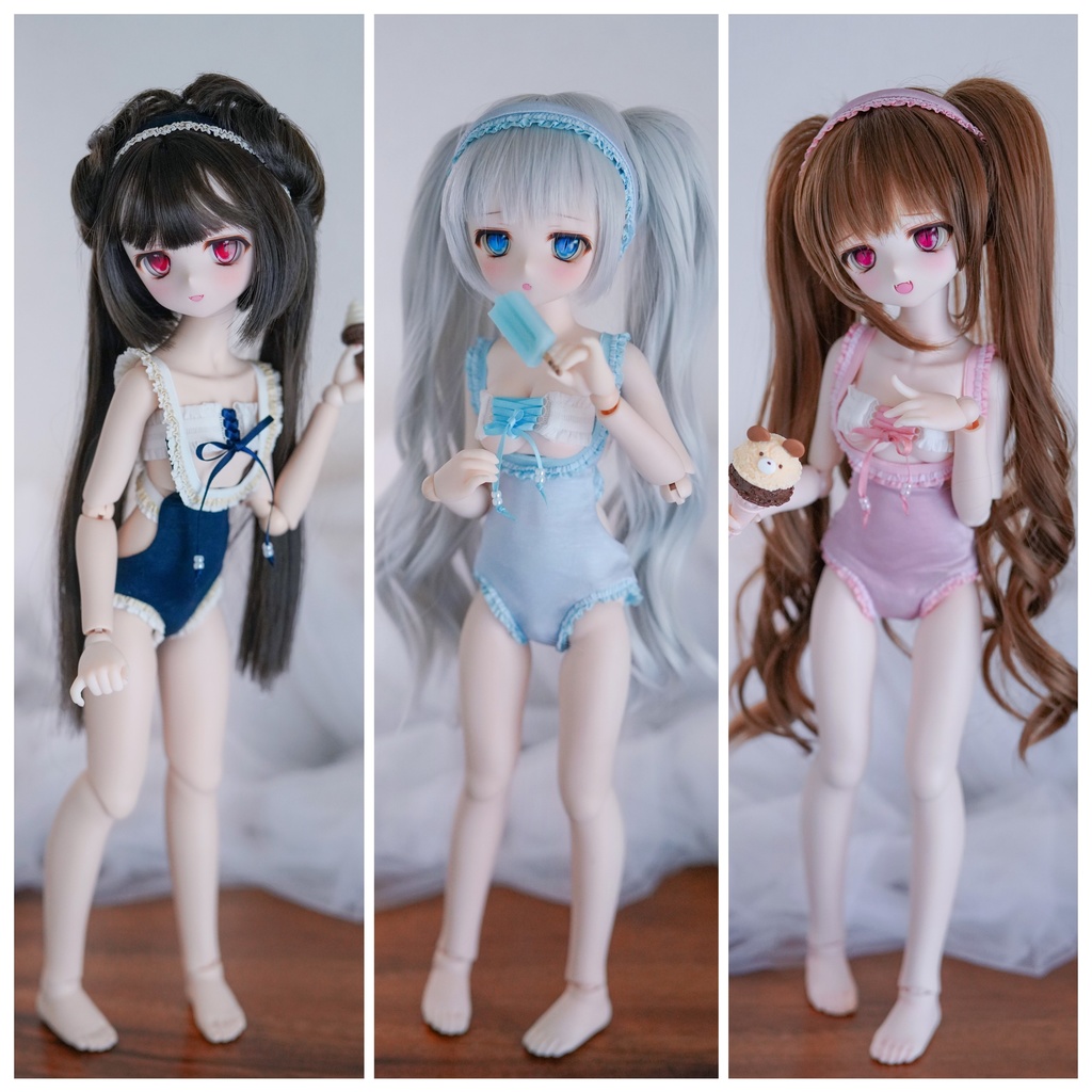 【Mint Star】フリルレースアップ水着セット　1/4サイズ