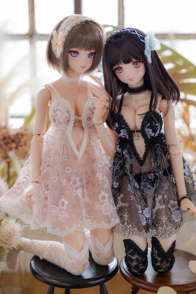 【Mint Star】フロントオープンベビードールセット