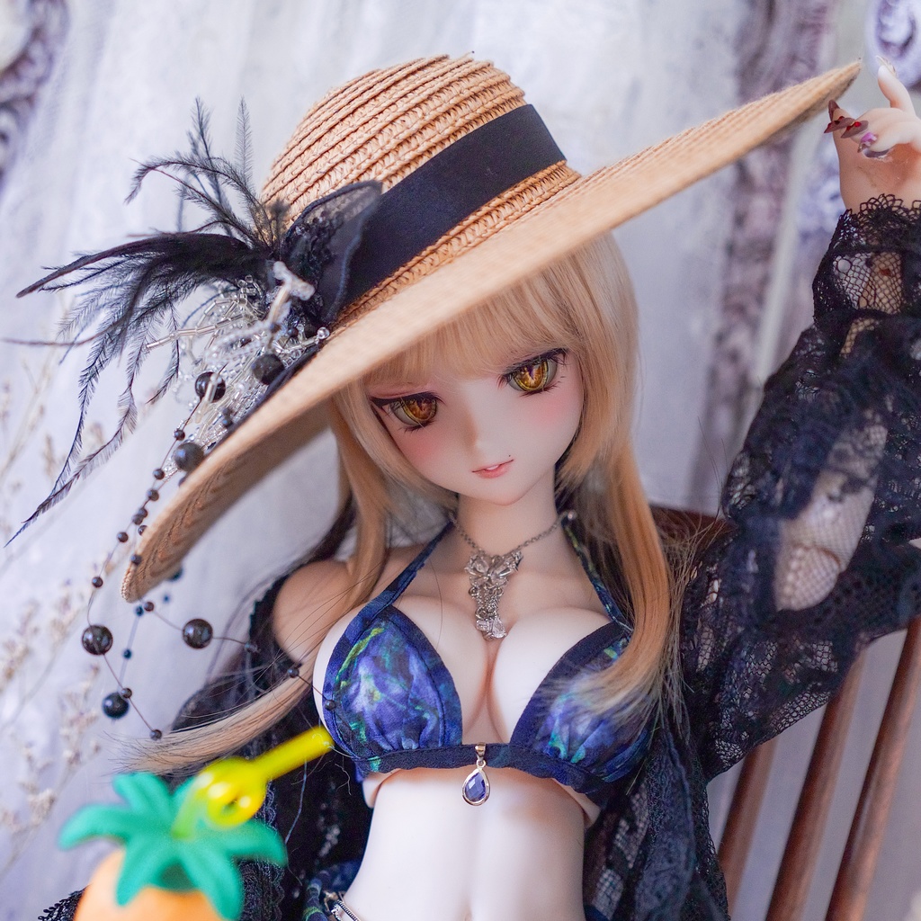 【Mint Star】つば広麦わら帽子 DD/SD