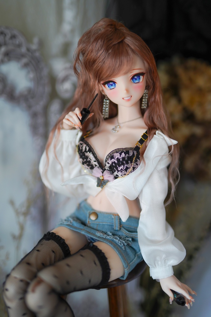 【Mint Star】ロマンチックウェーブ 8〜9インチ モヘアウィッグ