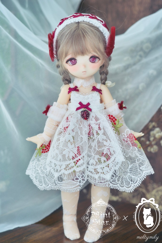【Mint Star × melty mily】ショートケーキベビードールセット