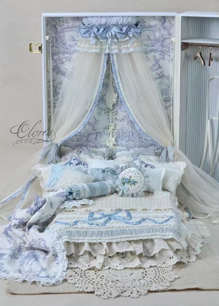 【cloris】1/4ドール用ベッドルームトランクセット フレンチブルー ver.