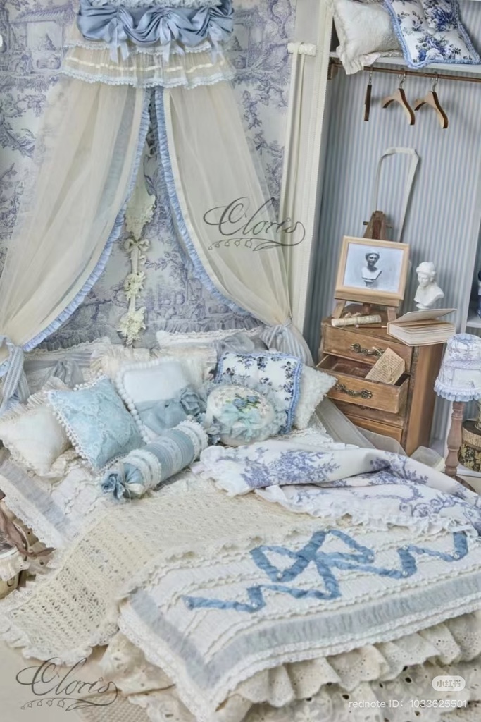 【cloris】1/4ドール用ベッドルームトランクセット フレンチブルー ver.