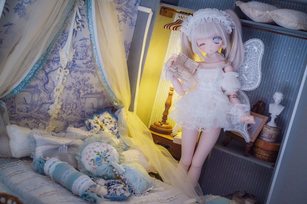 【cloris】1/4ドール用ベッドルームトランクセット フレンチブルー ver.