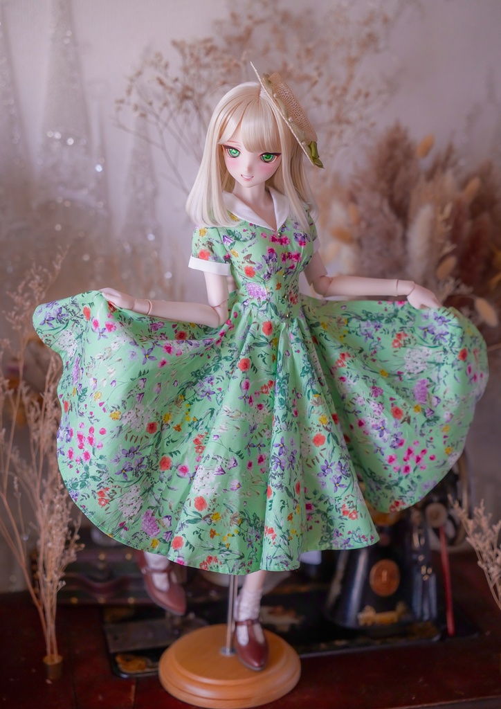 【Mint Star】ドール用720°サーキュラーワンピース