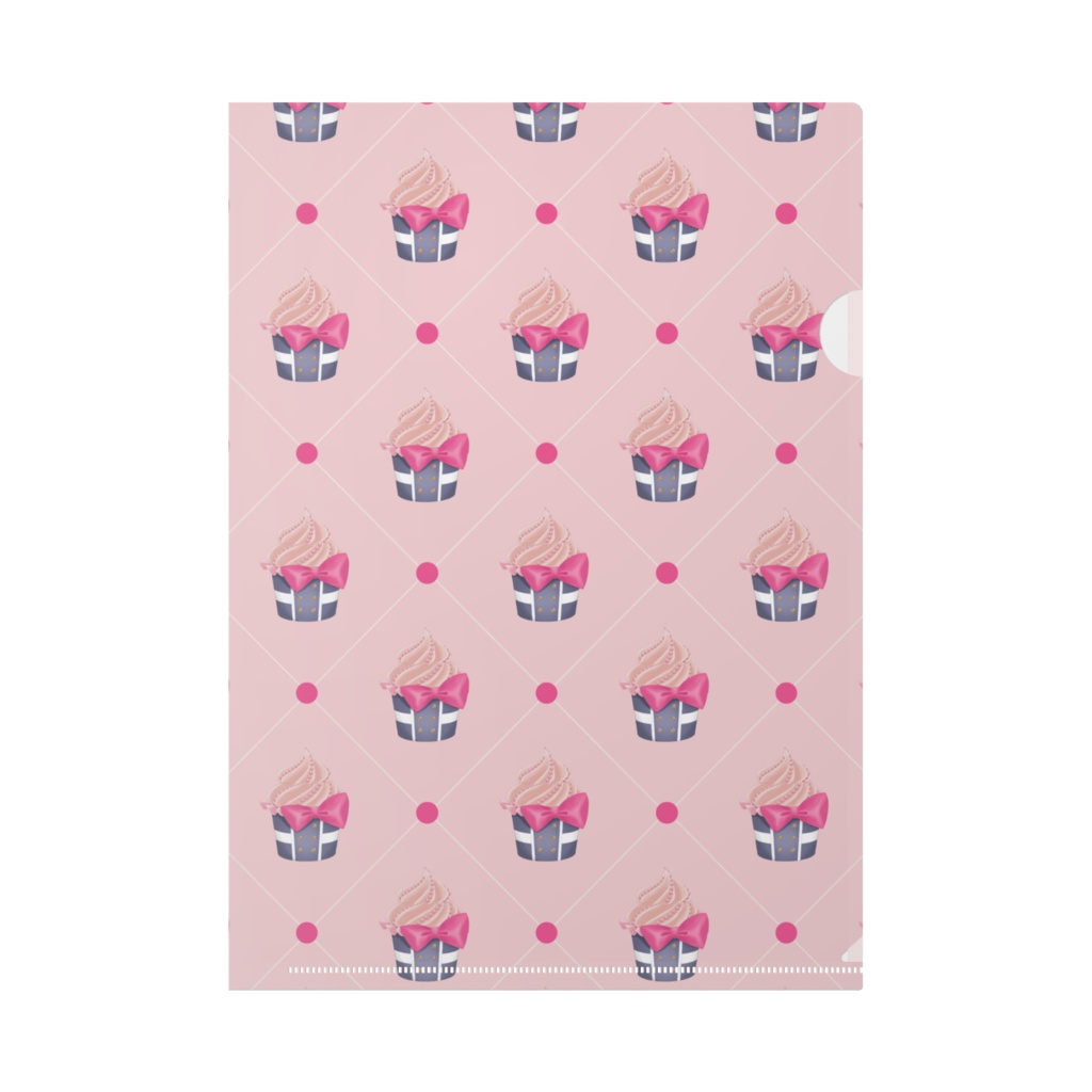 乱藤士郎カップケーキ柄ファイル