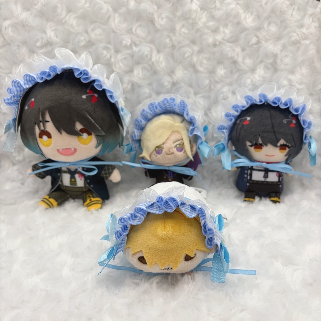 ボンネット風 ギンガムチェックヘッドドレス