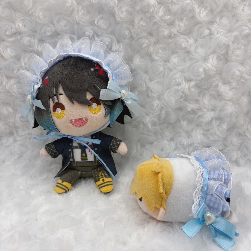 ボンネット風 ギンガムチェックヘッドドレス