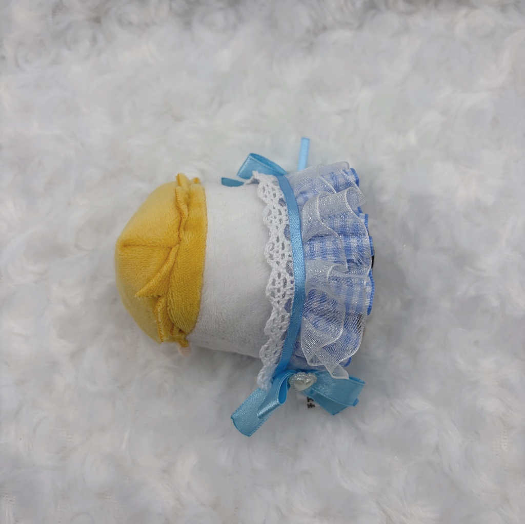 ボンネット風 ギンガムチェックヘッドドレス