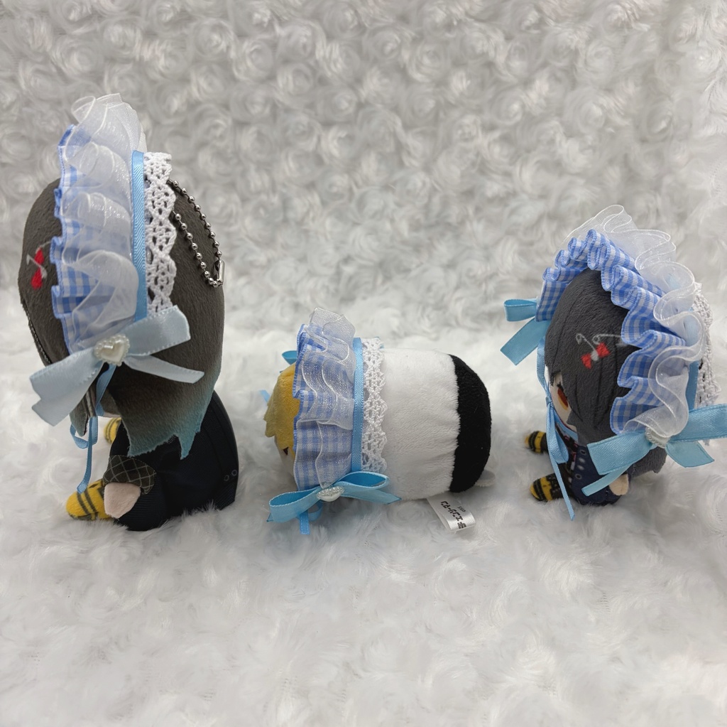 ボンネット風 ギンガムチェックヘッドドレス