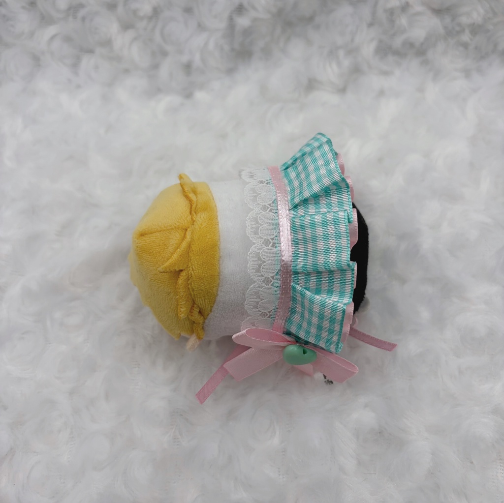 ボンネット風 パステル ギンガムチェックヘッドドレス