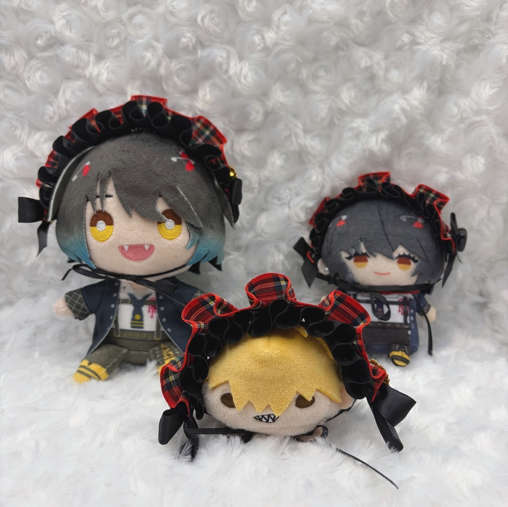 ボンネット風 タータンチェックヘッドドレス