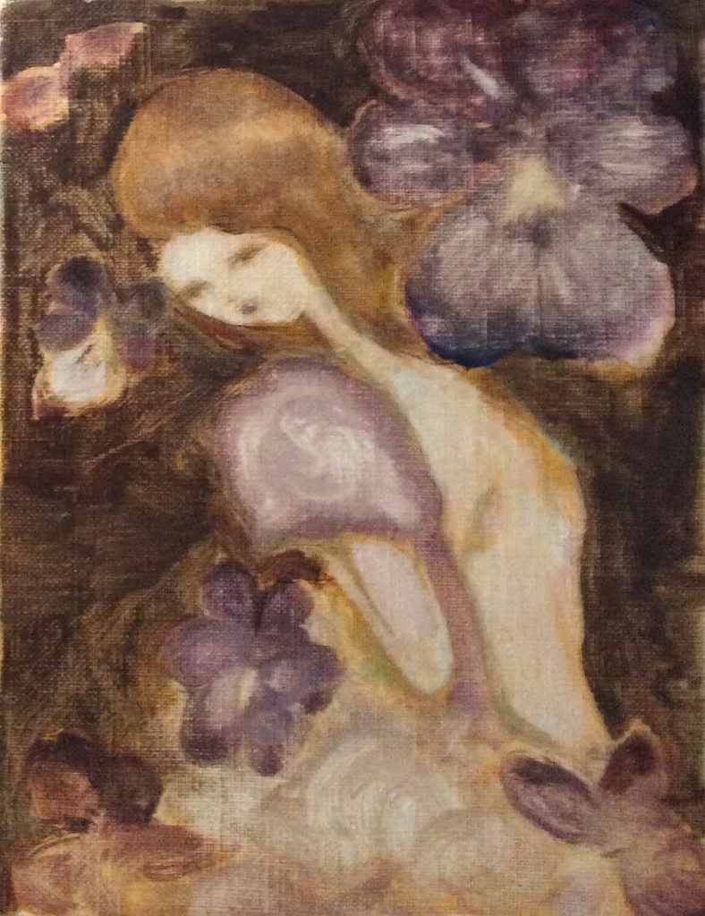 violet, original artwork 