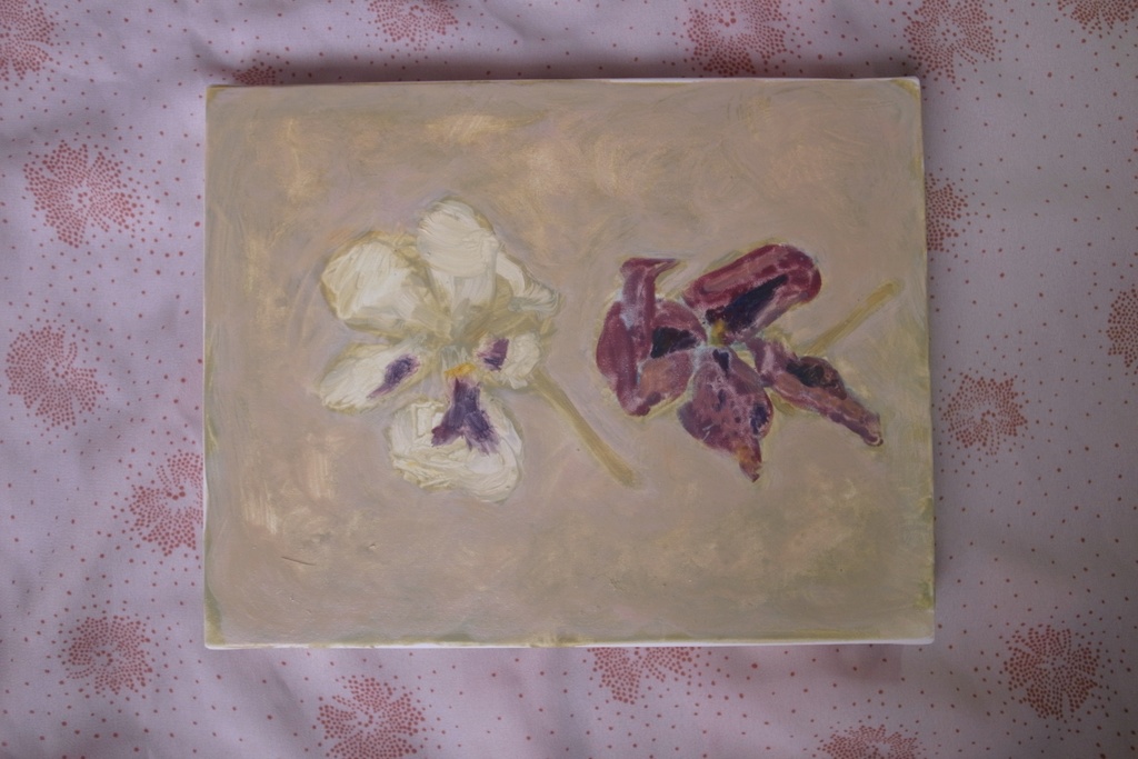  pansy, oil on canvas, my original art