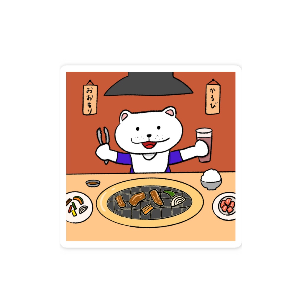 ベンの食いしん坊 モバイルステッカー