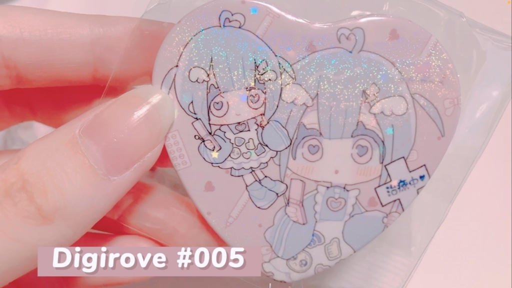 ✖︎めでぃが~る✖︎♡型きらきら缶バッジ