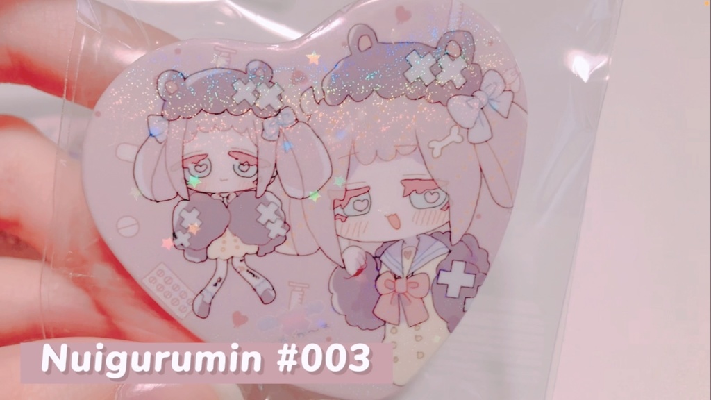 ✖︎めでぃが~る✖︎♡型きらきら缶バッジ