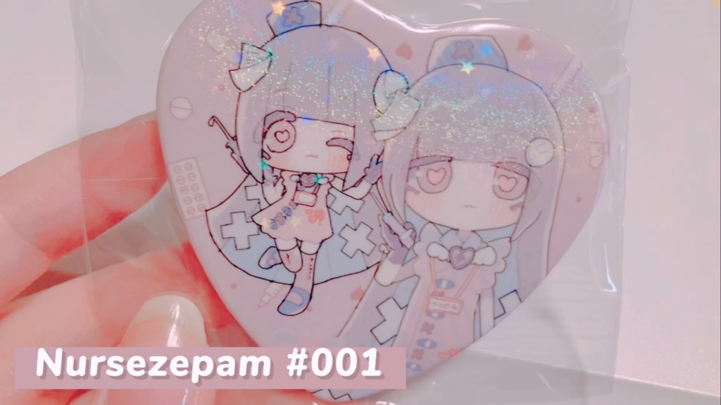 ✖︎めでぃが~る✖︎♡型きらきら缶バッジ