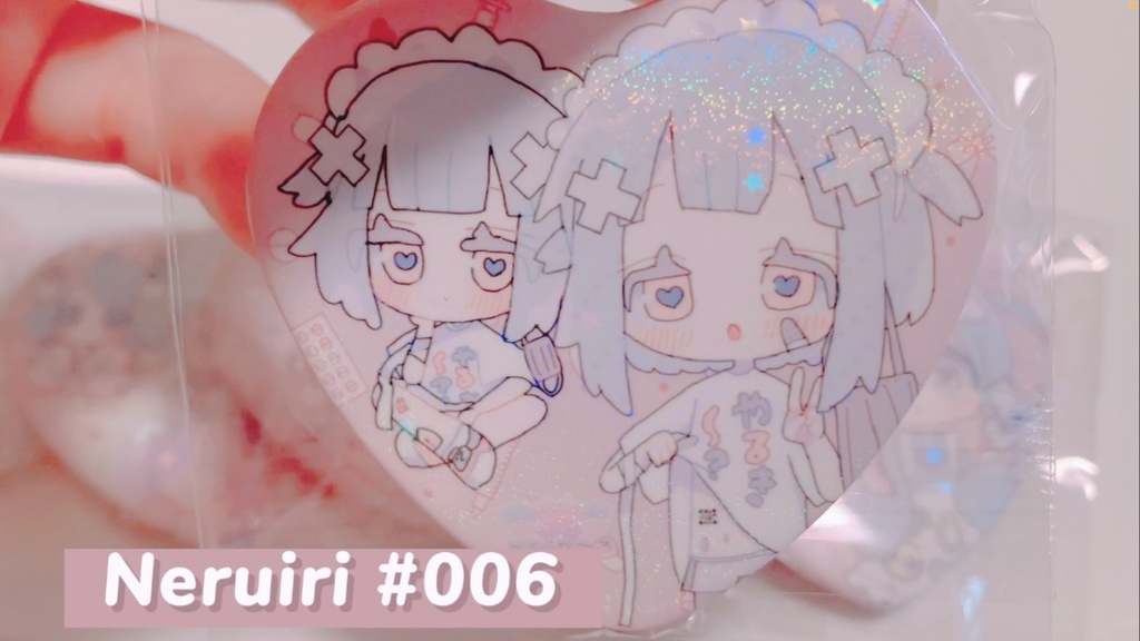 ✖︎めでぃが~る✖︎♡型きらきら缶バッジ