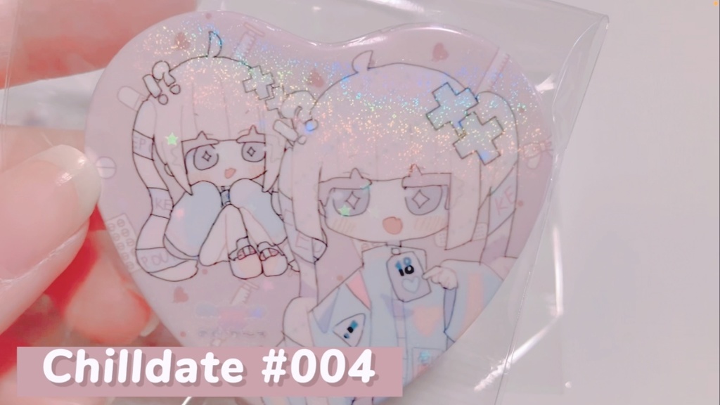 ✖︎めでぃが~る✖︎♡型きらきら缶バッジ