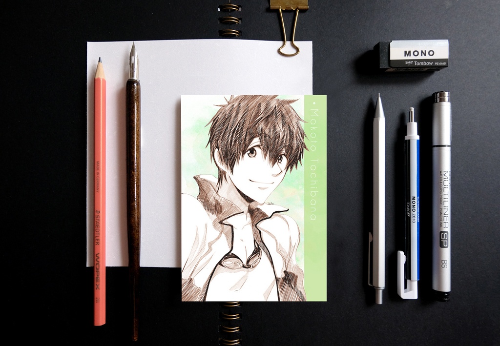 Free! ハイ☆スピード スケッチ風 ポストカード