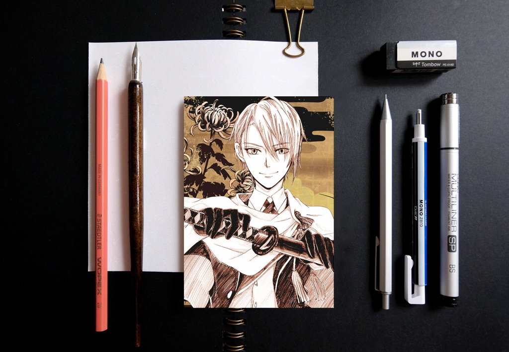 刀剣乱舞 スケッチ風 ポストカード