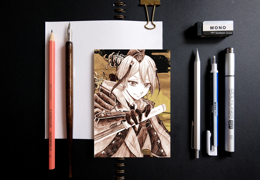 刀剣乱舞 スケッチ風 ポストカード