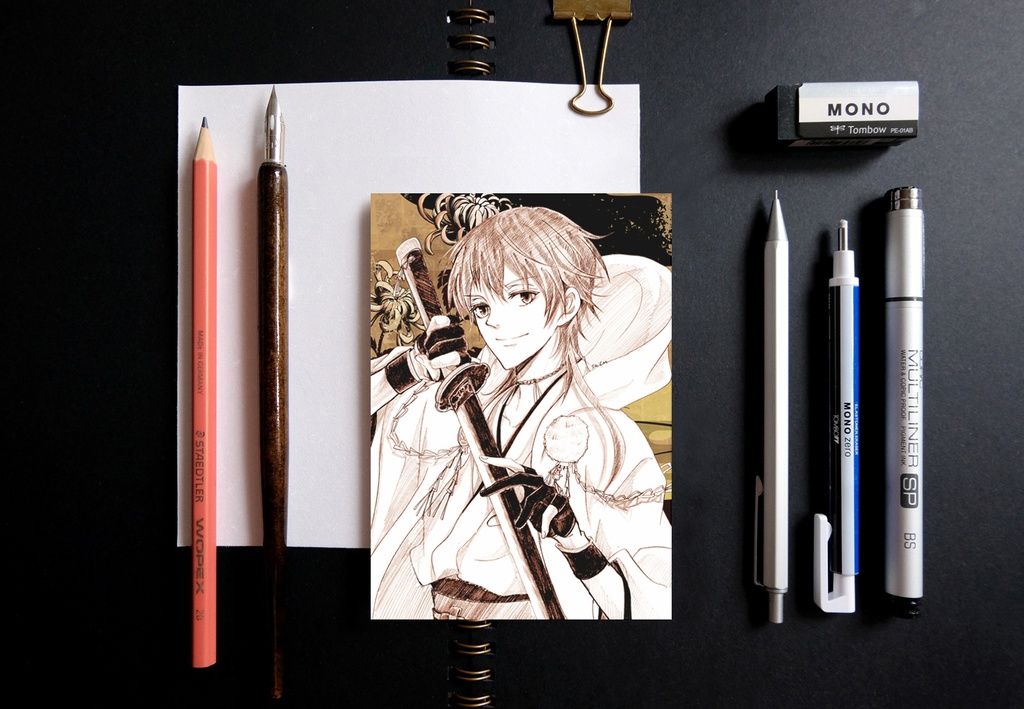 刀剣乱舞 スケッチ風 ポストカード