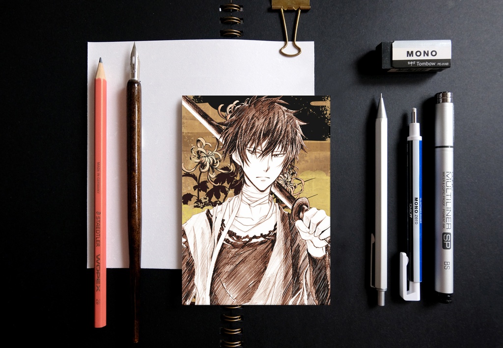 刀剣乱舞 スケッチ風 ポストカード