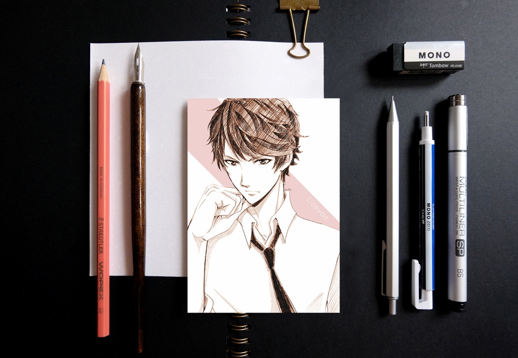 恋とプロデューサー ~EVOL x LOVE~ スケッチ風 ポストカード