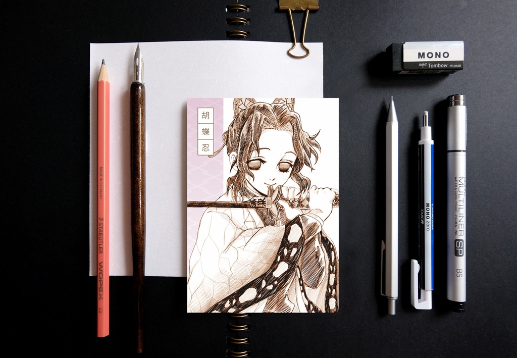 鬼滅の刃 鬼殺隊 スケッチ風 ポストカード