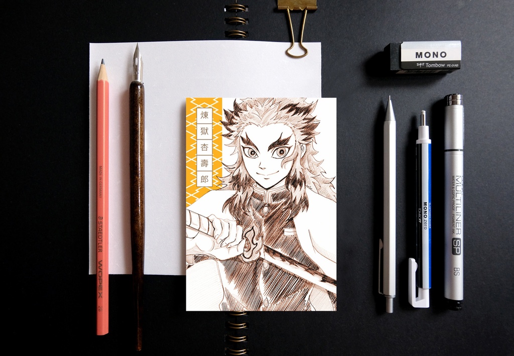 鬼滅の刃 鬼殺隊 スケッチ風 ポストカード