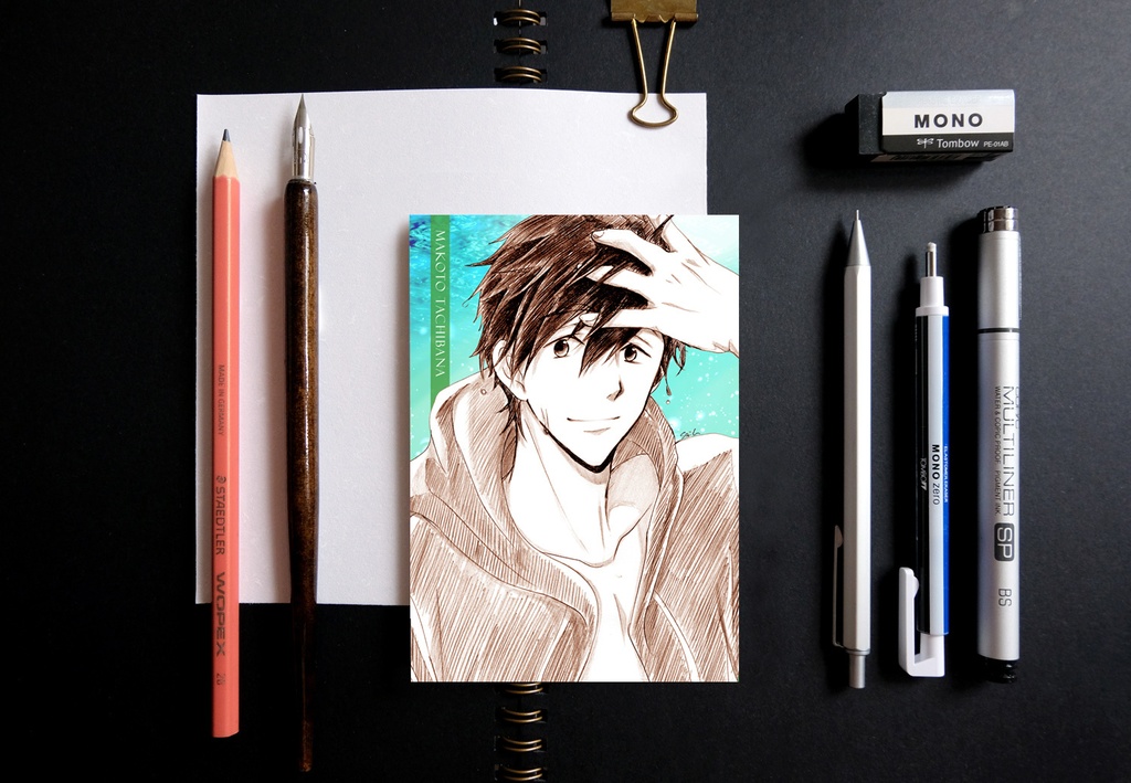 Free! スケッチ風 ポストカード