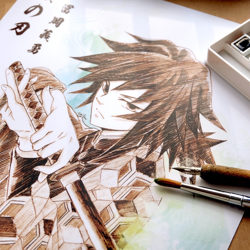 鬼滅の刃 スケッチ風 ポスター