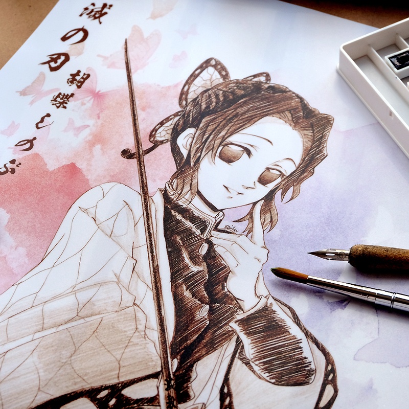 鬼滅の刃 スケッチ風 ポスター