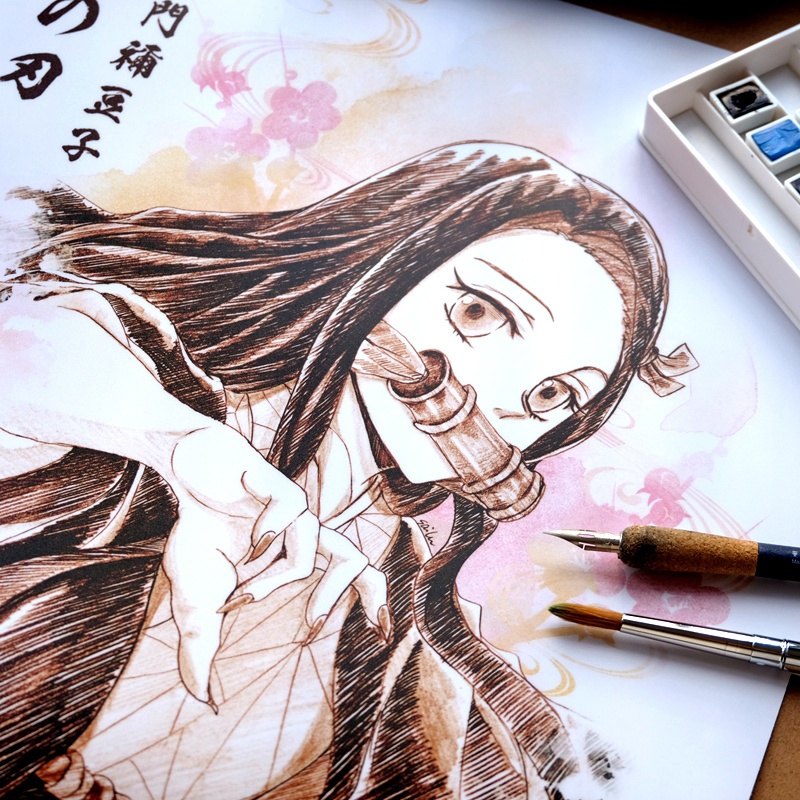 鬼滅の刃 スケッチ風 ポスター