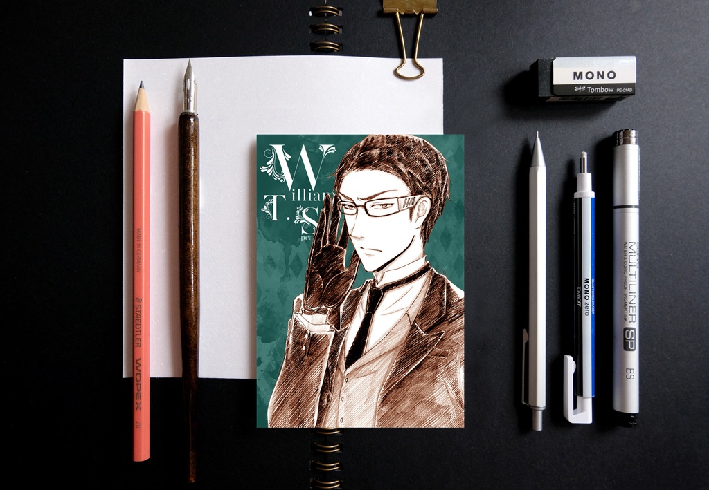 黒執事 スケッチ風 v2 ポストカード