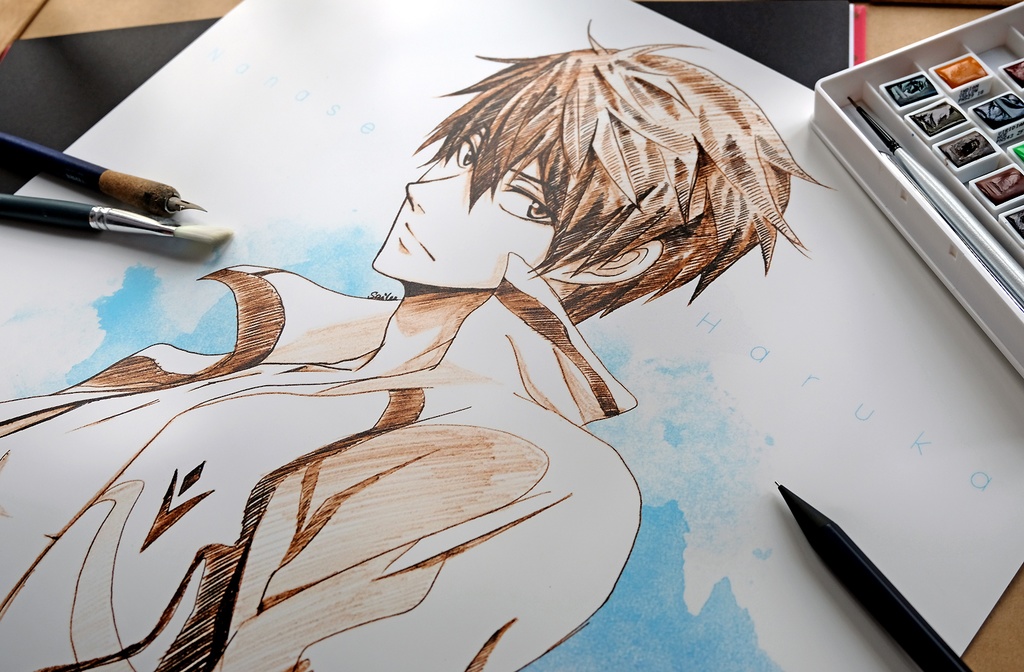 Free! スケッチ風 ポスター