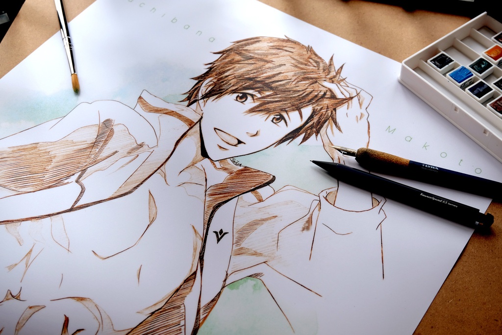 Free! スケッチ風 ポスター