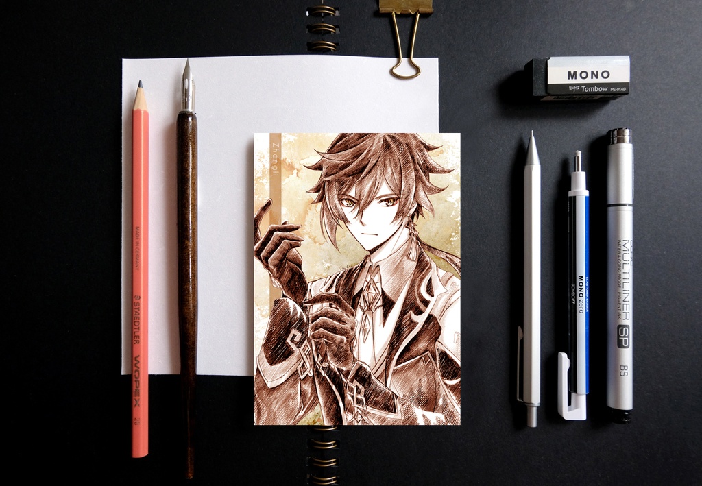 原神 Genshin Impact ポストカード スケッチ風