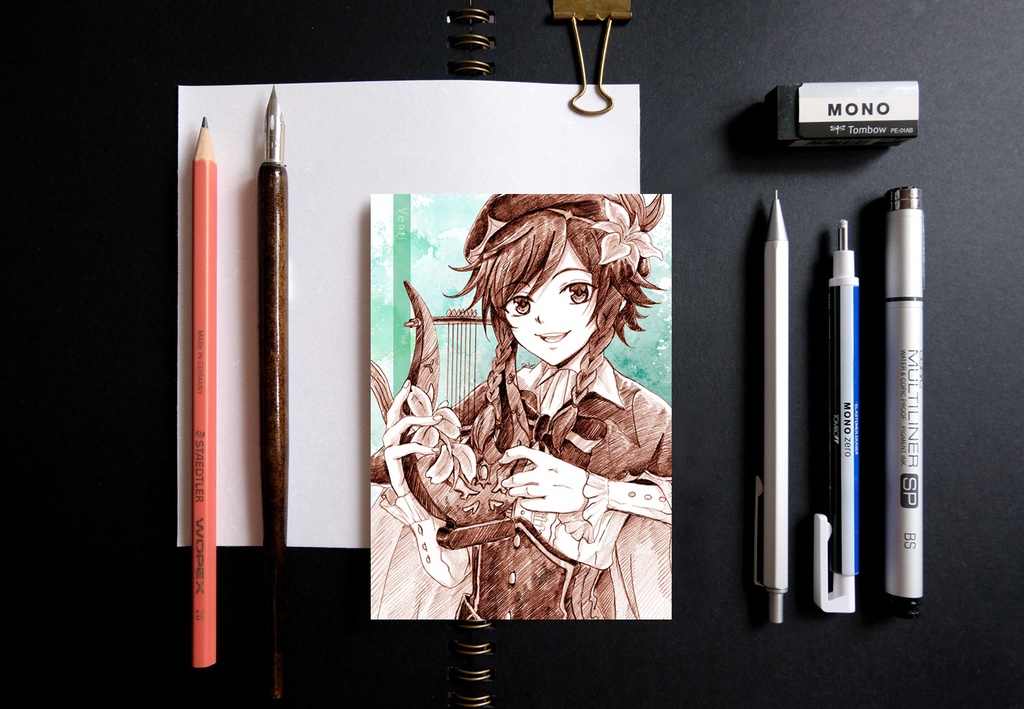 原神 Genshin Impact ポストカード スケッチ風