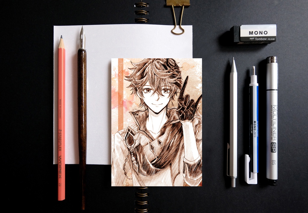 原神 Genshin Impact ポストカード スケッチ風