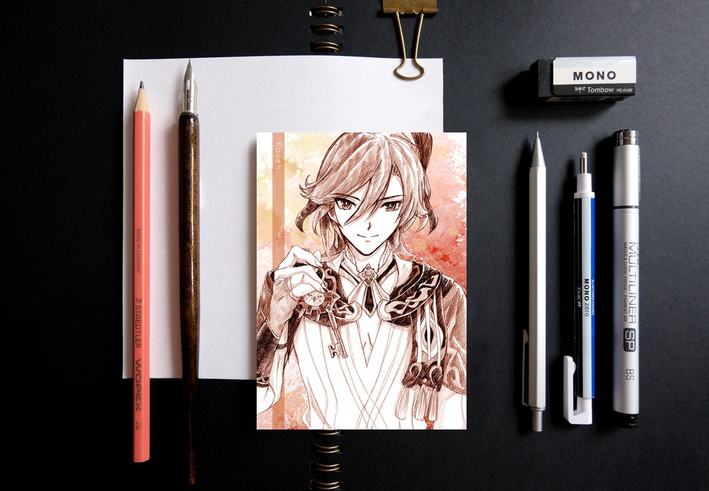 原神 Genshin Impact ポストカード スケッチ風