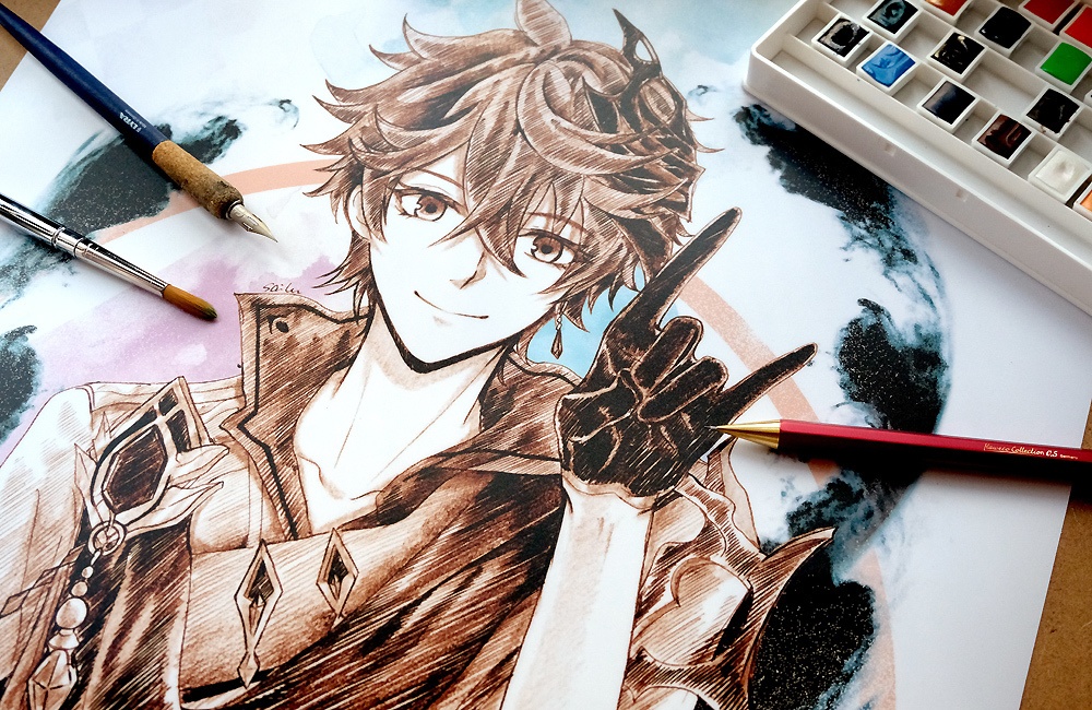 原神 ポスター スケッチ風