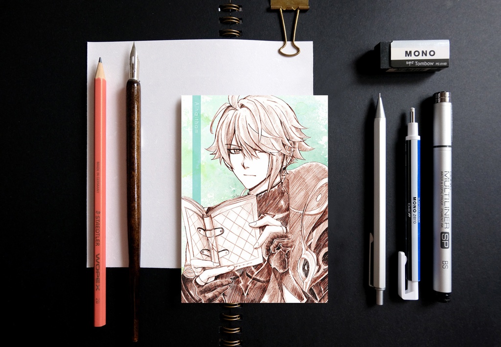 原神 Genshin ポストカード スケッチ風 アルハイゼン