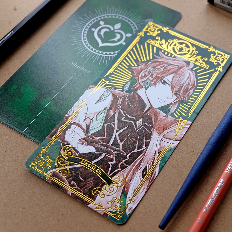 原神 Genshin 箔押し しおり スケッチ風